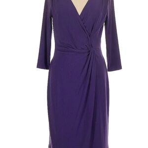 Polo by Ralph Lauren Purple Long Sleeve Wrap Dress
